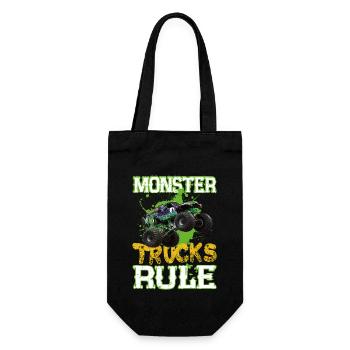 Monster Trucks rule cool Monster Truck Gifts - Gift Bag for Bottles - black - Front