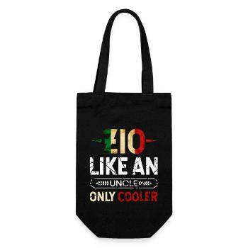 Zio Wie Ein Onkel Nur Cooler - Geschenkbeutel für Flaschen - Schwarz - Vorne
