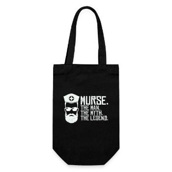 Murse Man Der Mythos Die Legende - Geschenkbeutel für Flaschen - Schwarz - Vorne