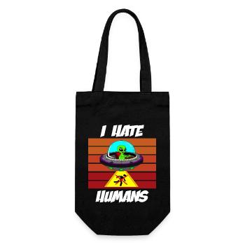 I hate people - Gift Bag for Bottles - black - Front