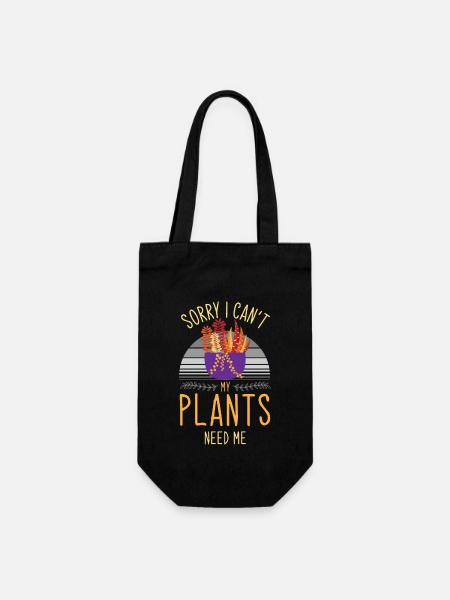 Pflanze, Pflanze Pflanzen, Efeutute, - Geschenkbeutel für Flaschen - Schwarz