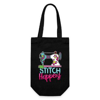 Stitch Happens - Gift Bag for Bottles - black - Front
