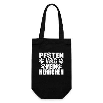 Paws away my master dog dog owner - Gift Bag for Bottles - black - Front
