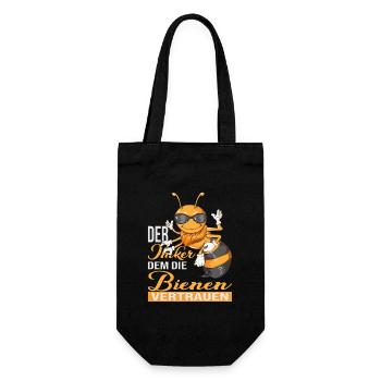 The beekeeper the bees trust beekeeping - Gift Bag for Bottles - black - Front