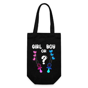 Girl or Boy - Gift Bag for Bottles - black - Front