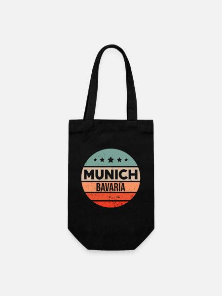 München - Geschenkbeutel für Flaschen - Schwarz