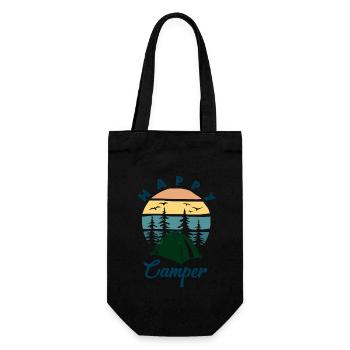 Un campeur heureux - Sac à bouteille - noir - Devant