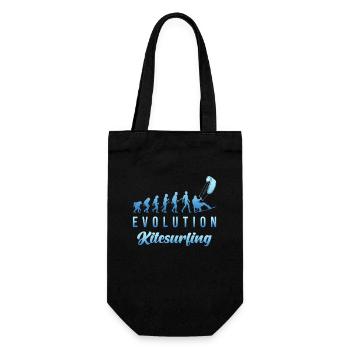 Kitesurfen Evolution - Geschenkbeutel für Flaschen - Schwarz - Vorne