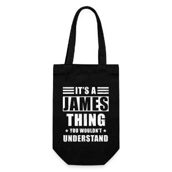 James Geschenk - Geschenkbeutel für Flaschen - Schwarz - Vorne