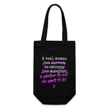 A Real Woman Is Whatever She Wants To Be Feminist - Sac à bouteille - noir - Devant