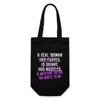 A Real Woman Is Whatever She Wants To Be Feminist - Sac à bouteille - noir - Devant