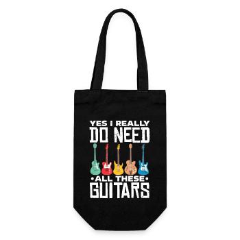 Guitares - Sac à bouteille - noir - Devant