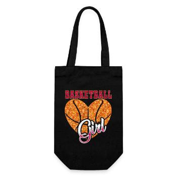 Basketballspieler Basketball Mädchen - Geschenkbeutel für Flaschen - Schwarz - Vorne