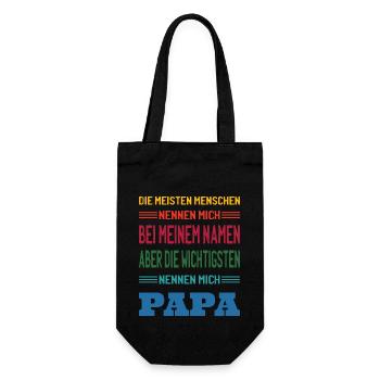 Papa Vatertag Männer Vatertag sprüche - Geschenkbeutel für Flaschen - Schwarz - Vorne