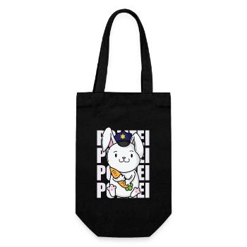 Police with police hat rabbit - Gift Bag for Bottles - black - Front
