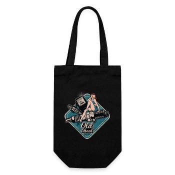 Rockabilly Old School Pin Up Girl Repair Shop - Gift Bag for Bottles - black - Front