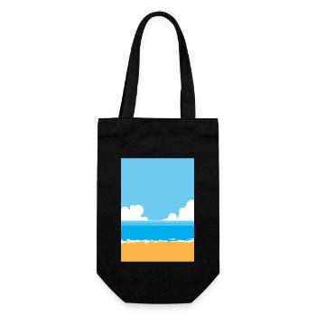 beach - Gift Bag for Bottles - black - Front