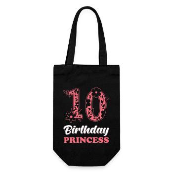 10 Birthday Girl - Gift Bag for Bottles - black - Front