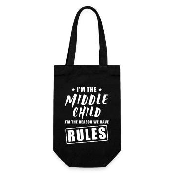 Middle child - Gift Bag for Bottles - black - Front