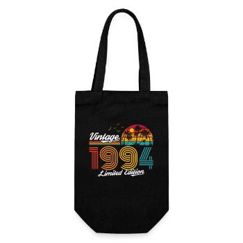 Vintage 1994 94 Birthday Retro Vintage Gift - Gift Bag for Bottles - black - Front