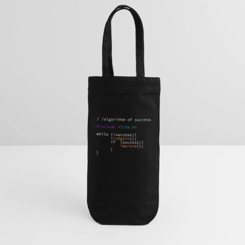 Program Code Algorithm of Success IT Developers Gift Bag for Bottles
