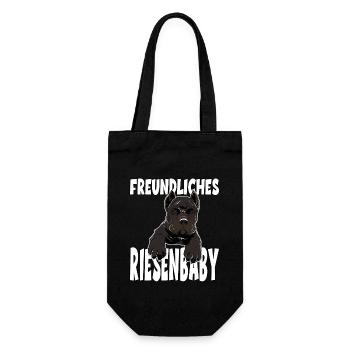 Cane Corso Freundliches Riesenbaby - Geschenkbeutel für Flaschen - Schwarz - Vorne