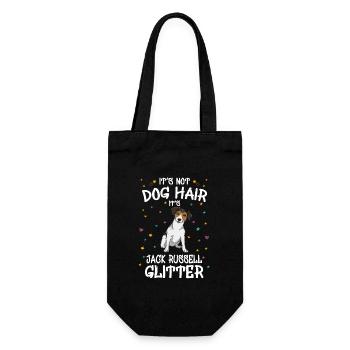 Das Ist Kein Hundehaar Sondern Jack Russell - Geschenkbeutel für Flaschen - Schwarz - Vorne
