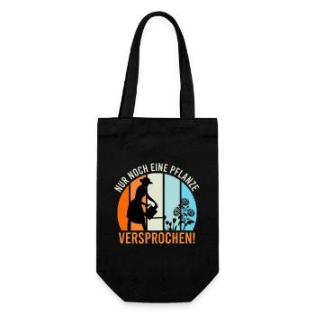 Vintage Garten Spruch Schrebergarten Spruch - Geschenkbeutel für Flaschen - Schwarz - Vorne