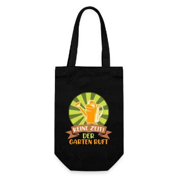Schrebergarten Geschenk Spruch Gärtner Pflanzen - Geschenkbeutel für Flaschen - Schwarz - Vorne