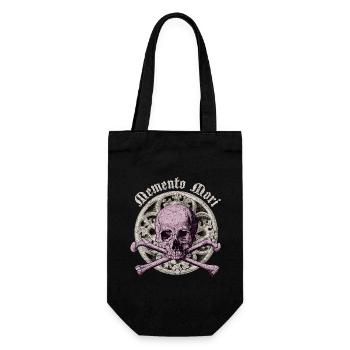 Crâne Totenkopf gothique Memento-Mori Schädel - Sac à bouteille - noir - Devant