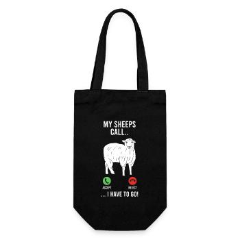 Bergers, mon mouton appelle l’agriculteur - Sac à bouteille - noir - Devant