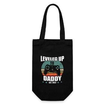 Lustiges Ich Werde Papa Leveled Up To Daddy 2022 - Geschenkbeutel für Flaschen - Schwarz - Vorne