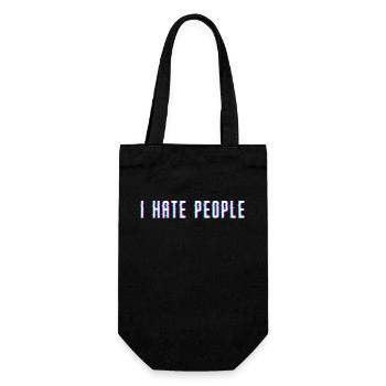 Je déteste les gens - Sac à bouteille - noir - Devant