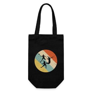 Badminton Player Badminton Retro - Gift Bag for Bottles - black - Front