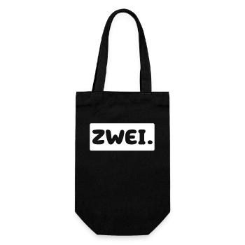 Zwei 2 Geburtstag 2 Jahre - Geschenkbeutel für Flaschen - Schwarz - Vorne