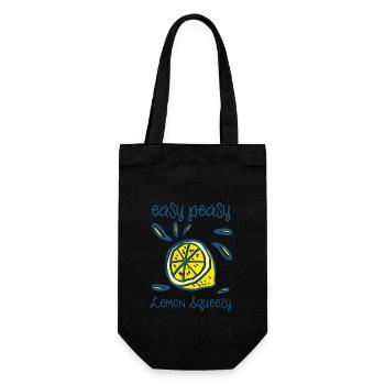 Easy Peasy Lemon Squeezy - Geschenkbeutel für Flaschen - Schwarz - Vorne