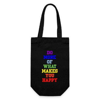 peace regenbogen - Geschenkbeutel für Flaschen - Schwarz - Vorne