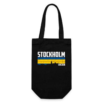Stockholm Skyline - Geschenkbeutel für Flaschen - Schwarz - Vorne