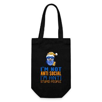 Owl Lazy - Gift Bag for Bottles - black - Front