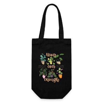 Pflanzen, Blumentopf, lustiger Spruch Plant-Lover - Geschenkbeutel für Flaschen - Schwarz - Vorne