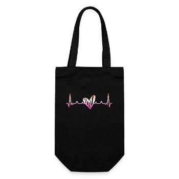Battements de coeur Lesbiennes Rythme cardiaque Lesbian Pride - Sac à bouteille - noir - Devant