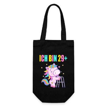 30 Jahre Einhorn ich bin 29+ 30. Geburtstag - Geschenkbeutel für Flaschen - Schwarz - Vorne