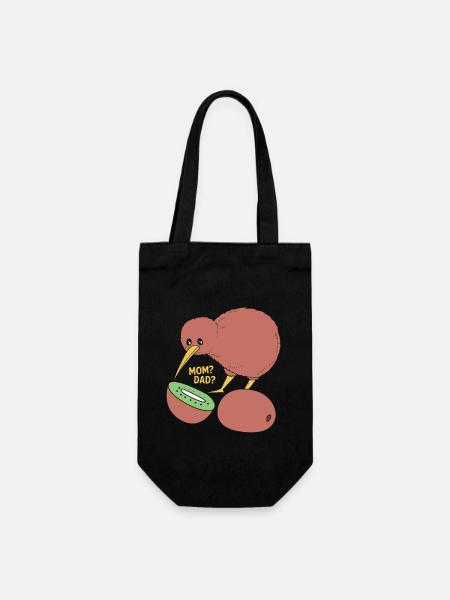 kiwi-oiseau kiwi - Sac à bouteille - noir
