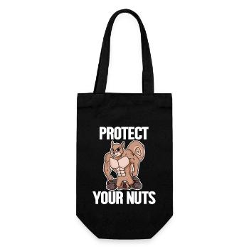 Drôle d’écureuil cadeau - Sac à bouteille - noir - Devant