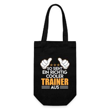 Tennis cooler Tennistrainer Spruch Tennis Geschenk - Geschenkbeutel für Flaschen - Schwarz - Vorne