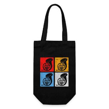 French horn - Geschenkbeutel für Flaschen - Schwarz - Vorne