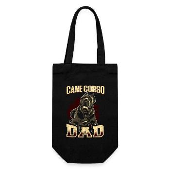 Cane Corso Vater - Geschenkbeutel für Flaschen - Schwarz - Vorne