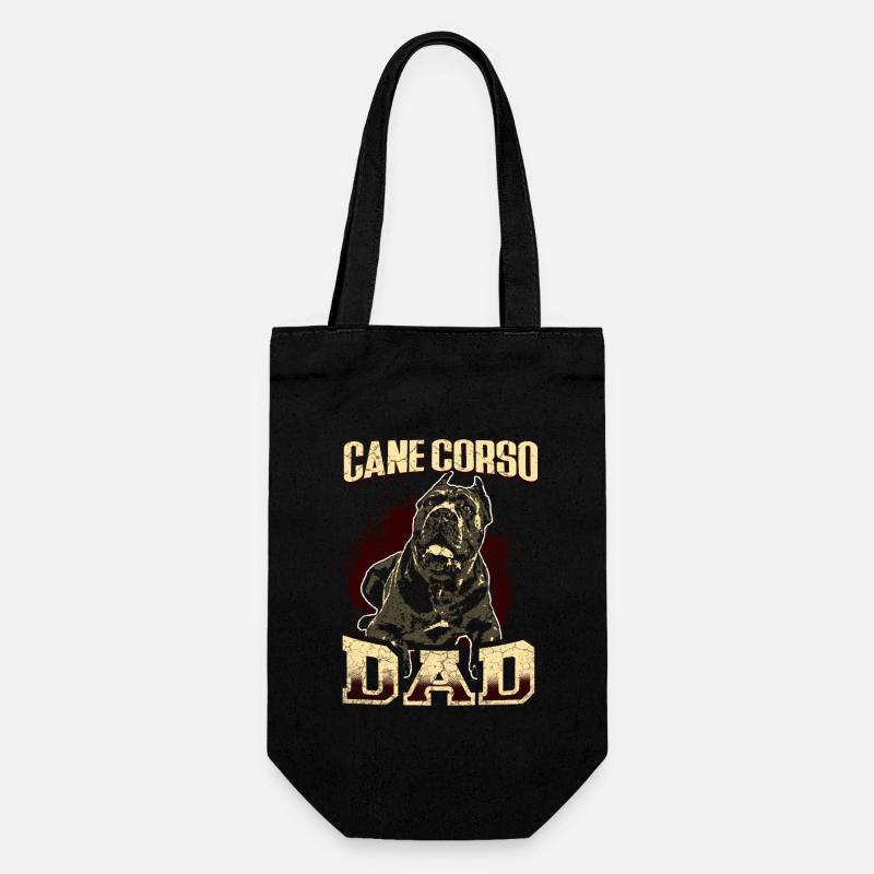 Cane Corso Vater - Geschenkbeutel für Flaschen - Schwarz