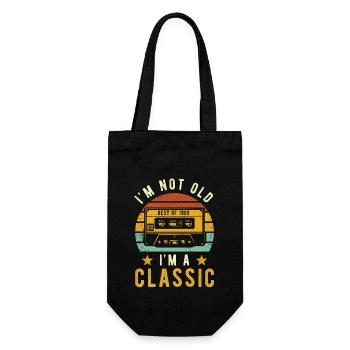 Geburtstag Retro Style Jahrgang 1969 - Geschenkbeutel für Flaschen - Schwarz - Vorne
