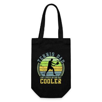 Tennis Dad wie ein normaler Dad nur cool Geschenk - Geschenkbeutel für Flaschen - Schwarz - Vorne